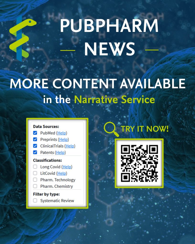 PubPharm-News: New content availlable in the narrative service